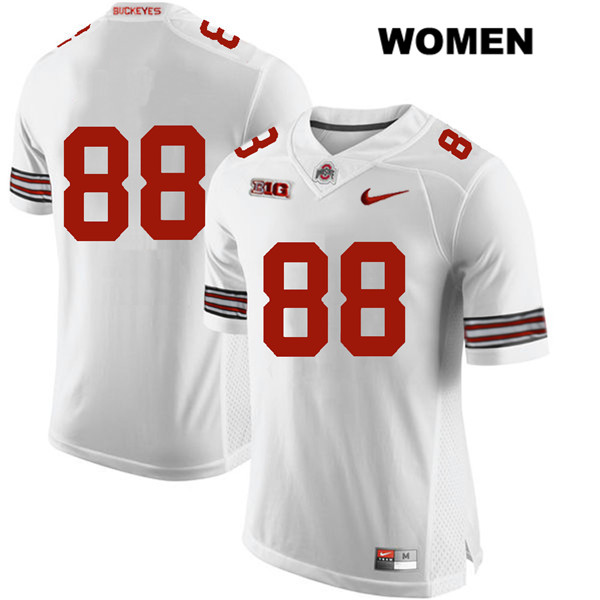 Ohio State Buckeyes Women's Jeremy Ruckert #88 White Authentic Nike No Name College NCAA Stitched Football Jersey VR19I37CV